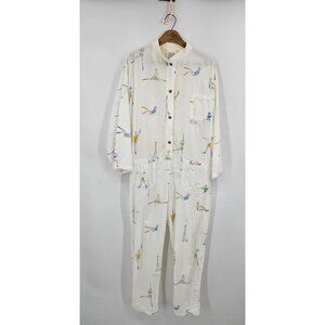Vtg Naf Naf Paris Jumpsuit Unisex One Size People Exercising Coveralls